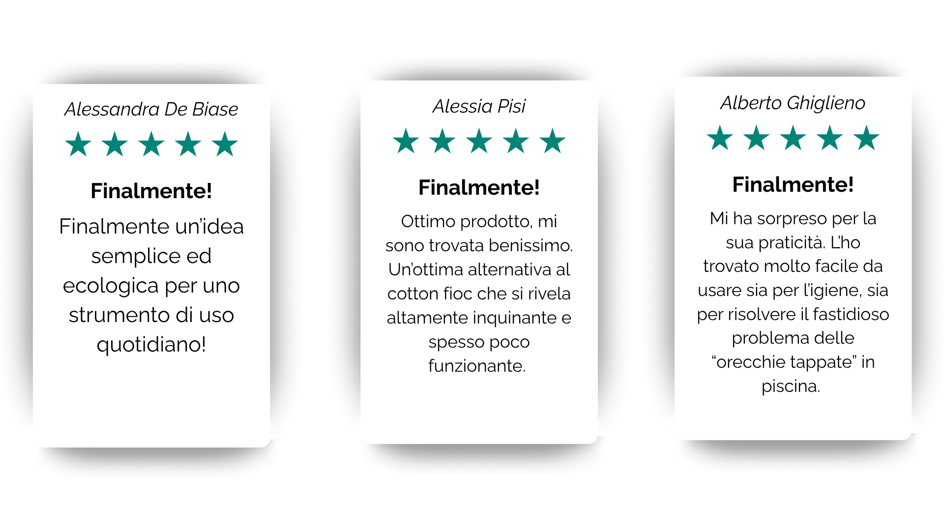 Recensioni clienti soddisfatti